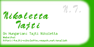 nikoletta tajti business card